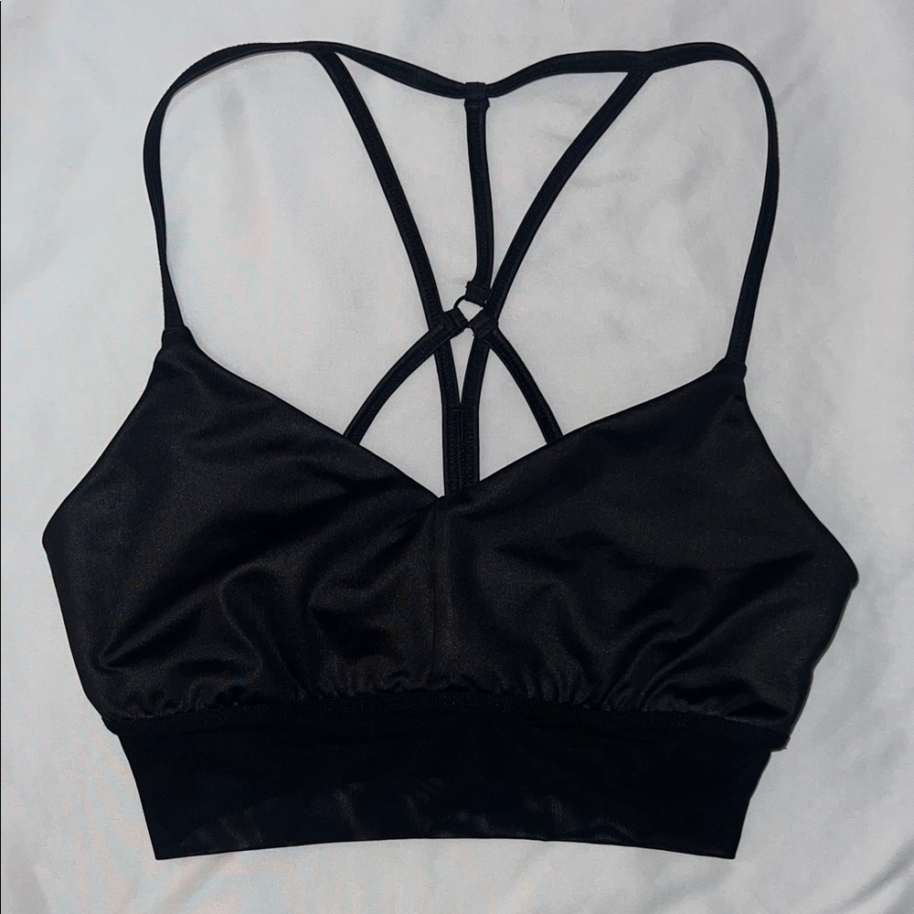 ALO Yoga Lavish Bra XS in Glossy Black